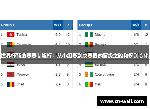 世界杯预选赛赛制解析：从小组赛到决赛圈的晋级之路和规则变化